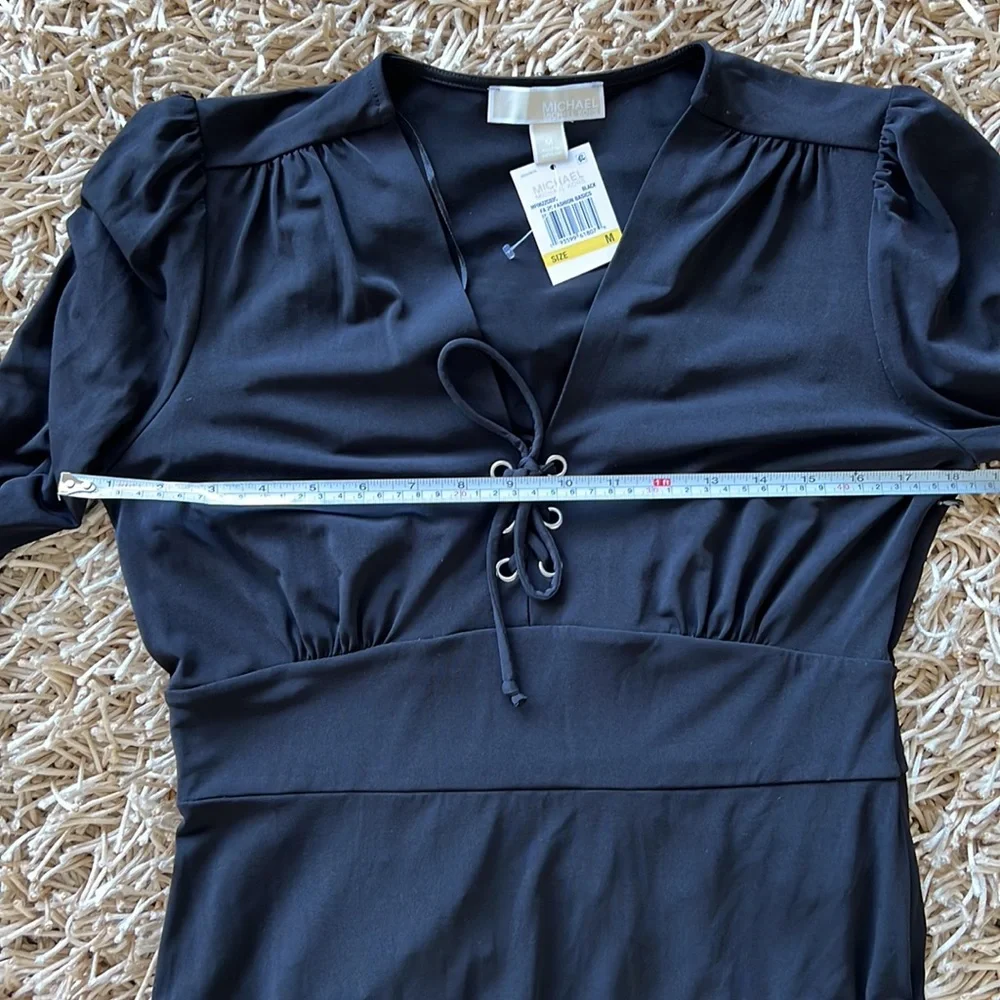 MICHAEL Michael Kors Women’s Long Sleeve Lace-Up Dress Black Size M - Picture 9 of 12